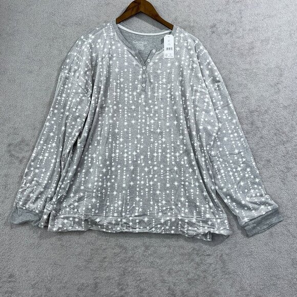 NEW Nautica Womens 2Pc Sleepwear Set XXL Gray Silky Stretch Fleece Pajama - Picture 3 of 9